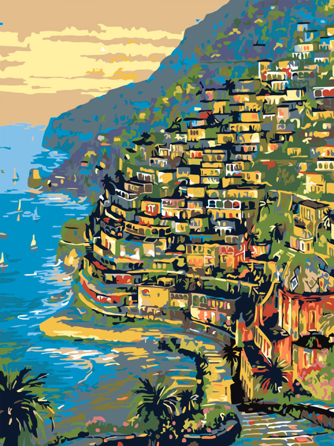 Raqamlar bo&amp;#039;yicha rasm &amp;quot;Oroldagi shahar&amp;quot;