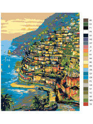 Raqamlar bo&#039;yicha rasm &quot;Oroldagi shahar&quot;