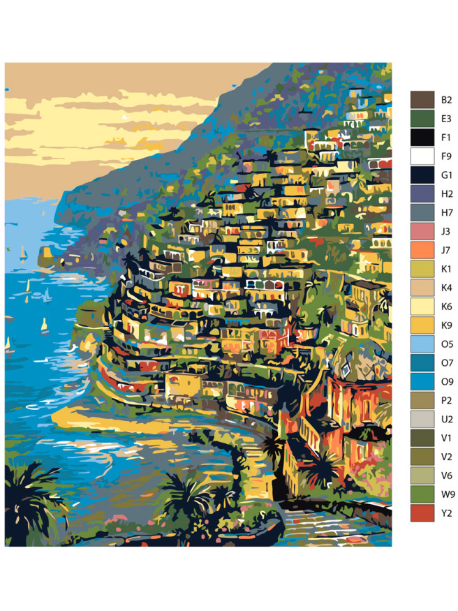 Raqamlar bo&amp;#039;yicha rasm &amp;quot;Oroldagi shahar&amp;quot;