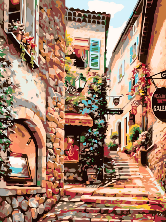 Raqamlar bo&amp;#039;yicha rasm &amp;quot;Tor ko&amp;#039;chalar&amp;quot;