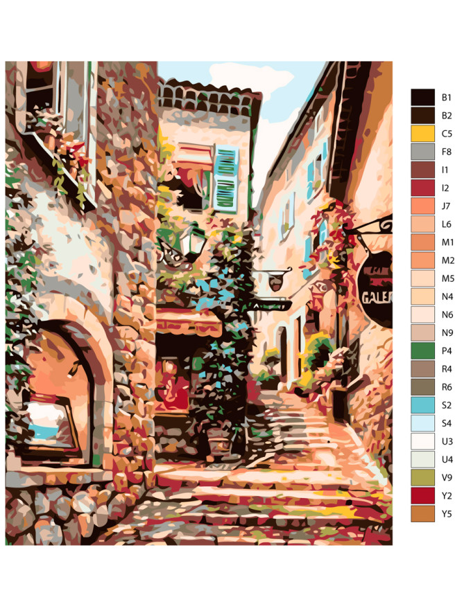 Raqamlar bo&amp;#039;yicha rasm &amp;quot;Tor ko&amp;#039;chalar&amp;quot;