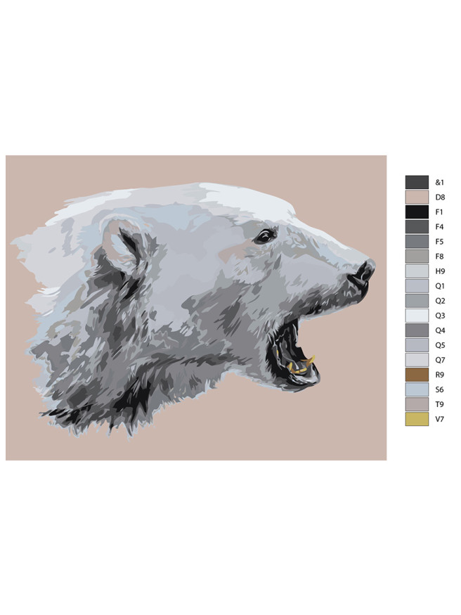 Raqamlar bo&amp;#039;yicha rasm &amp;quot; Oq ayiq&amp;quot;