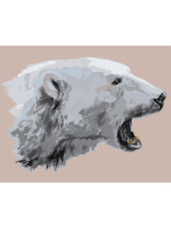 Raqamlar bo'yicha rasm " Oq ayiq"