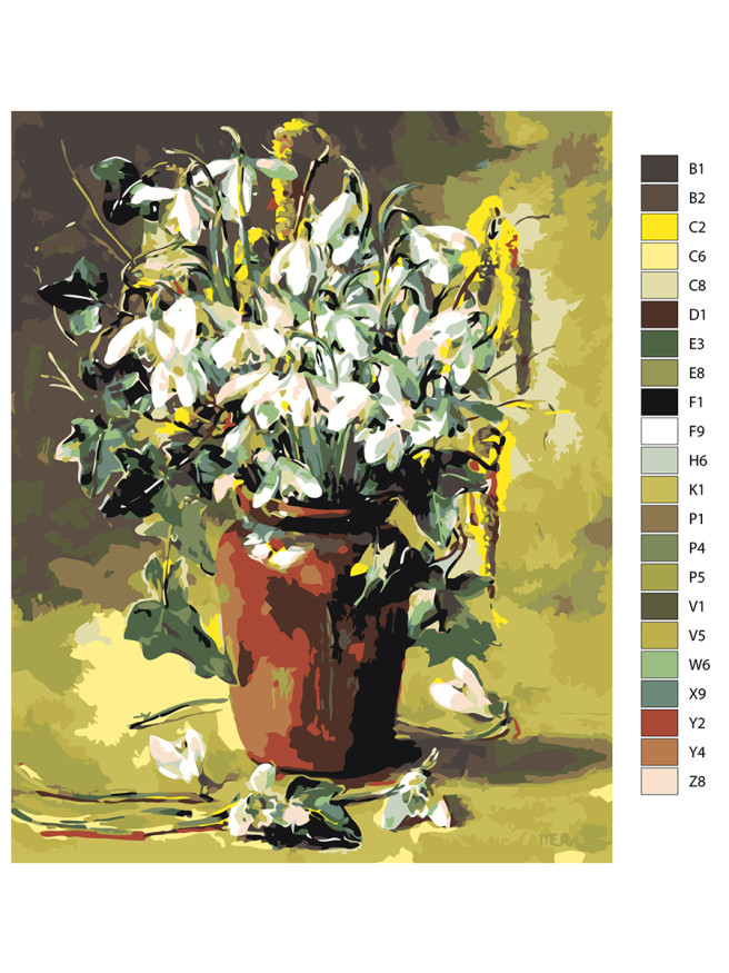 Raqamlar bo&amp;#039;yicha rasm &amp;quot;Vazodagi gullar&amp;quot;