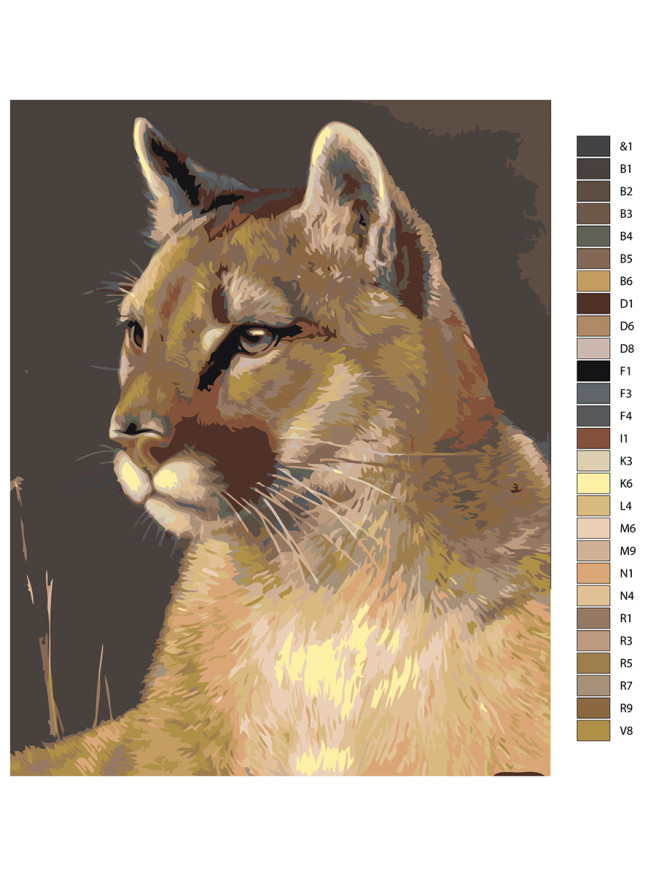 Raqamlar bo&amp;#039;yicha rasm &amp;quot;Arslon&amp;quot;