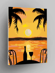 Картина по номерам &amp;quot;Красивый закат&amp;quot;