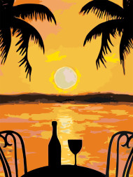 Картина по номерам &amp;quot;Красивый закат&amp;quot;