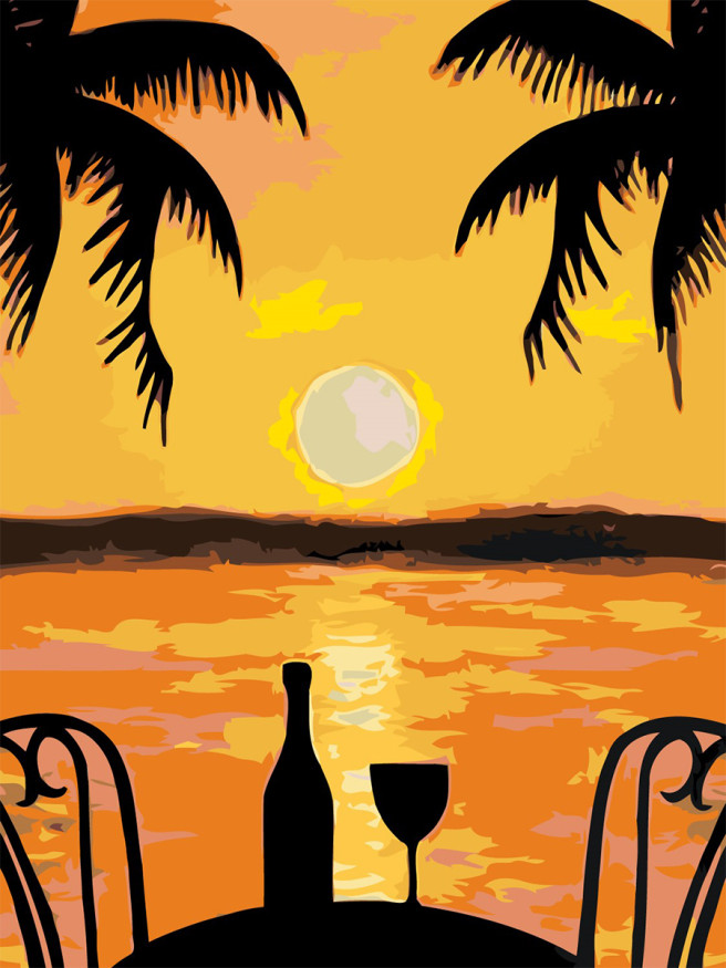 Картина по номерам &amp;quot;Красивый закат&amp;quot;