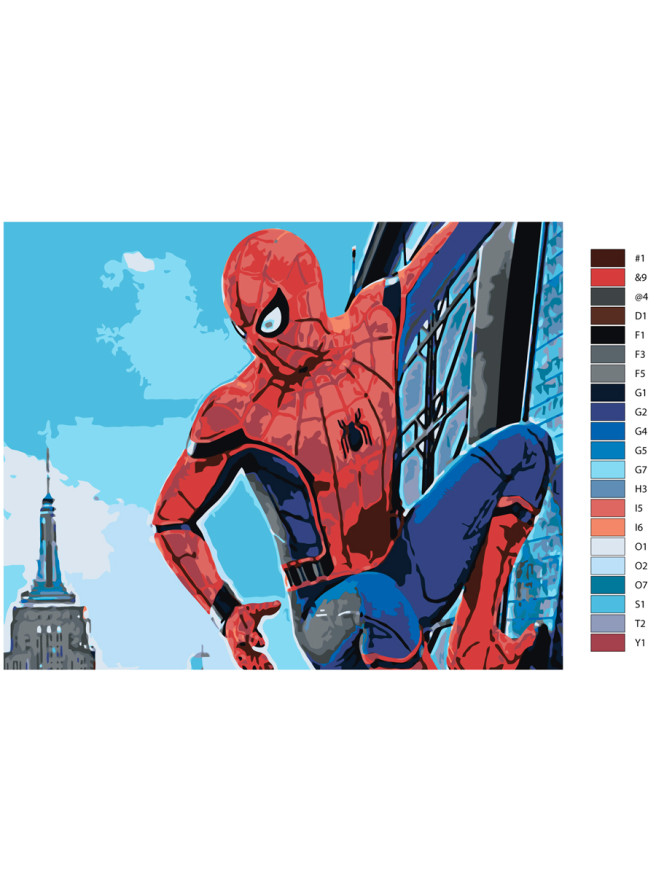 Raqamlar bo&amp;#039;yicha rasm &amp;quot;O&amp;#039;rgimchak-odam&amp;quot;