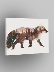 Raqamlar bo&#039;yicha rasm &quot;Tulkidagi o&#039;rmon&quot;