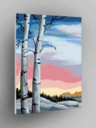 Raqamlar bo'yicha rasm "Rossiyadagi qish"