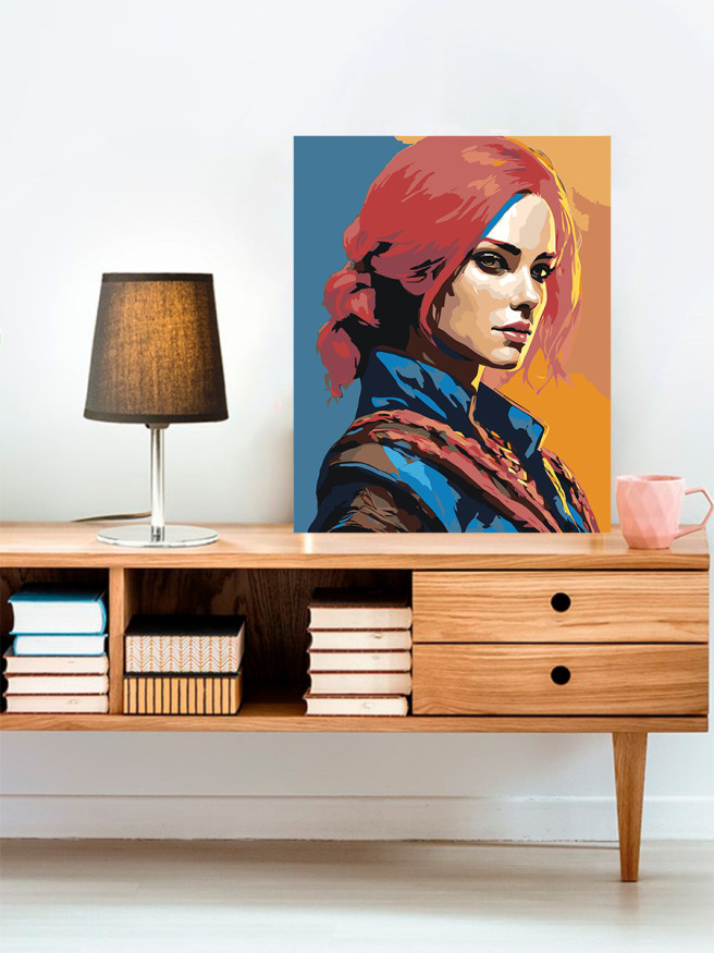 Картина по номерам &amp;quot;Красивая девушка&amp;quot;