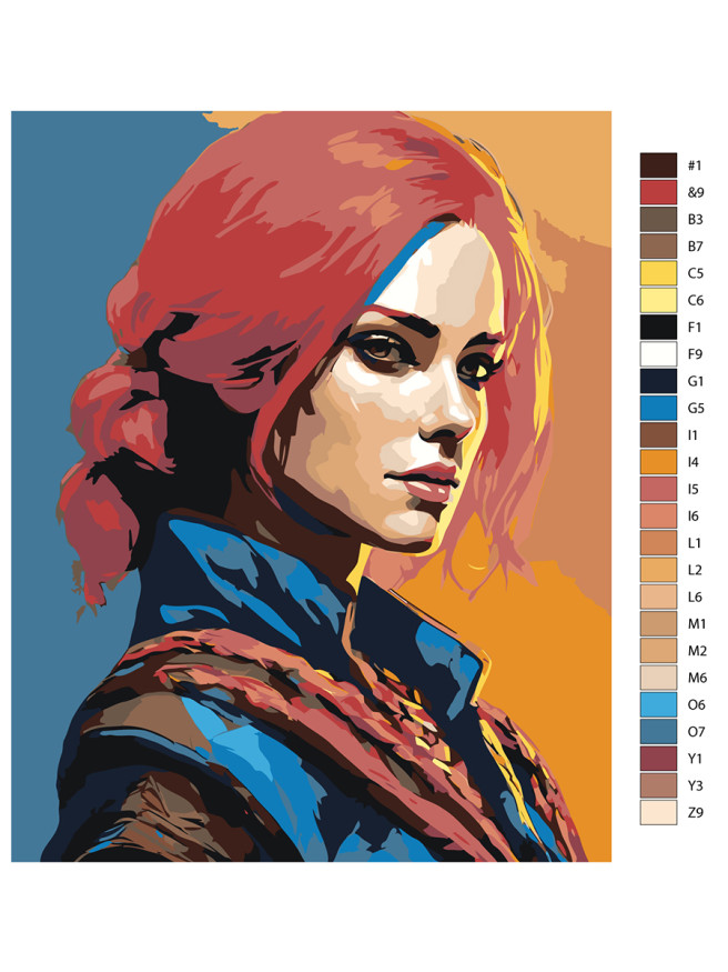 Картина по номерам &amp;quot;Красивая девушка&amp;quot;