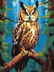 Raqamlar bo&#039;yicha rasm &quot;Shoxdagi boyqushi&quot;