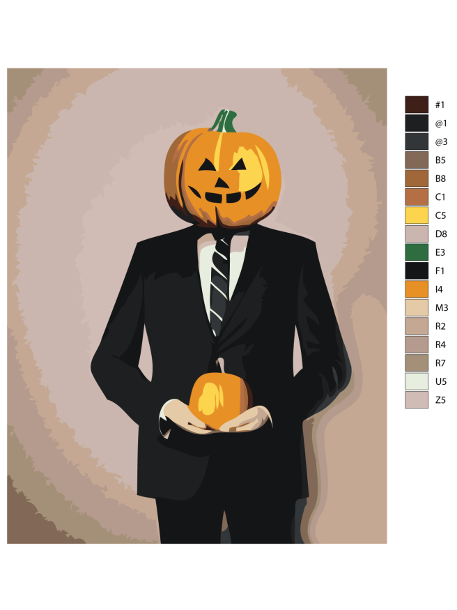 Картина по номерам &amp;quot;Мистер Тыква&amp;quot;