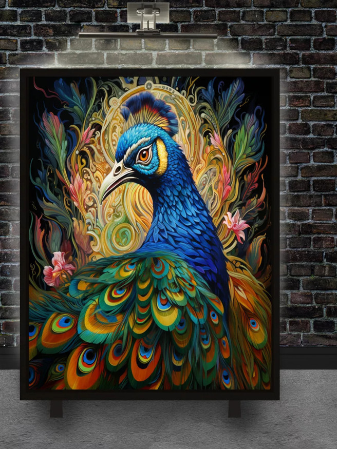 Holstga bosilgan poster &amp;quot;Gulli girdobdagi tovus&amp;quot;