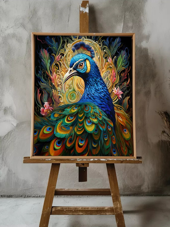 Holstga bosilgan poster &amp;quot;Gulli girdobdagi tovus&amp;quot;