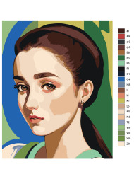 Raqamlar bo&#039;yicha rasm &quot;Uyatchan qiz&quot;