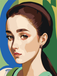 Raqamlar bo&#039;yicha rasm &quot;Uyatchan qiz&quot;