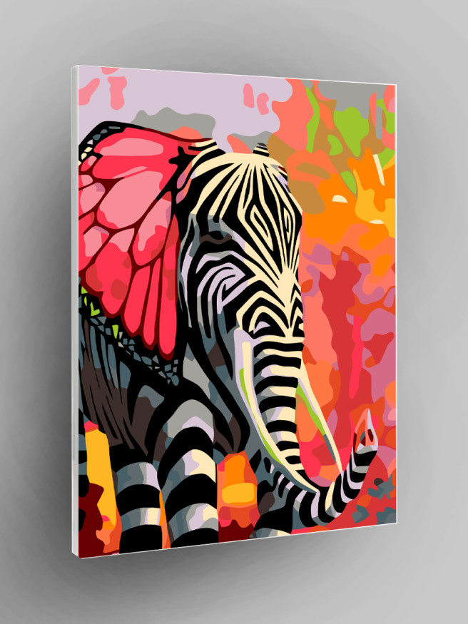 Raqamlar bo&amp;#039;yicha rasm &amp;quot;Chiziqli fil&amp;quot;