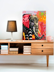 Raqamlar bo'yicha rasm "Chiziqli fil"