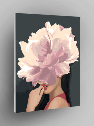 Raqamlar bo'yicha rasm "Gullik boshkiyim kiygan ayol"