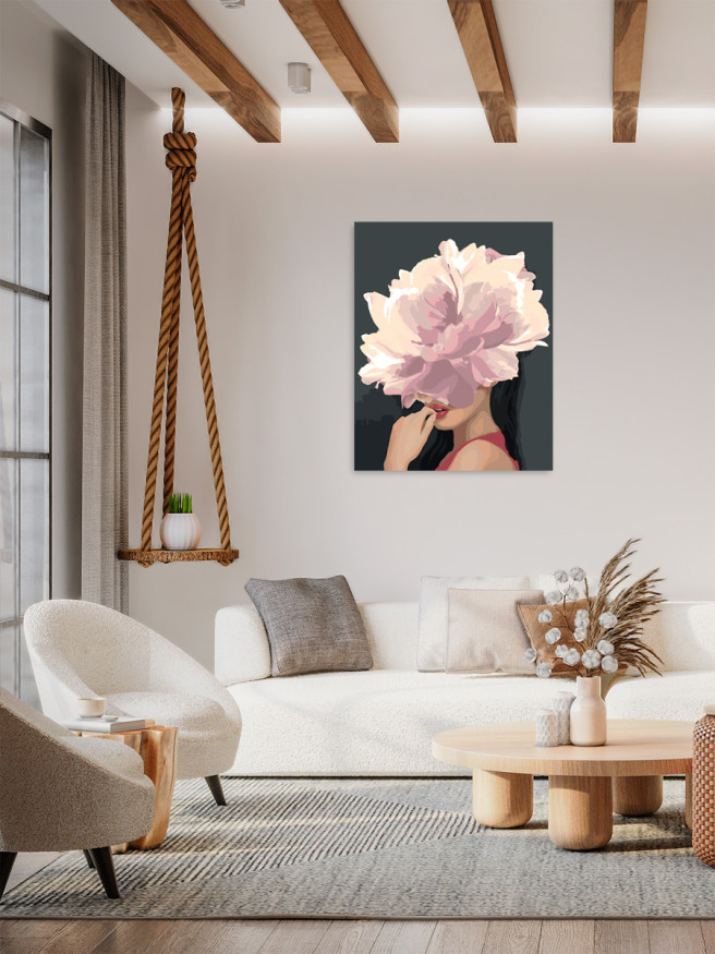 Raqamlar bo&amp;#039;yicha rasm &amp;quot;Gullik boshkiyim kiygan ayol&amp;quot;