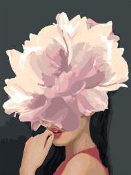 Raqamlar bo'yicha rasm "Gullik boshkiyim kiygan ayol"