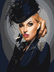 Картина по номерам &amp;quot;Девушка с сигаретой&amp;quot;