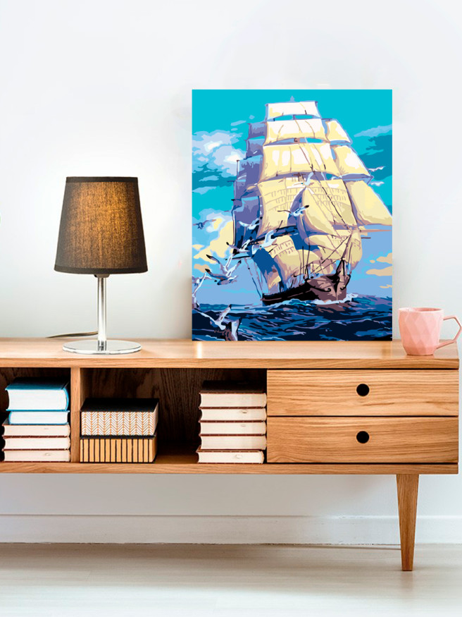 Raqamlar bo&amp;#039;yicha rasm &amp;quot;Oq kema&amp;quot;