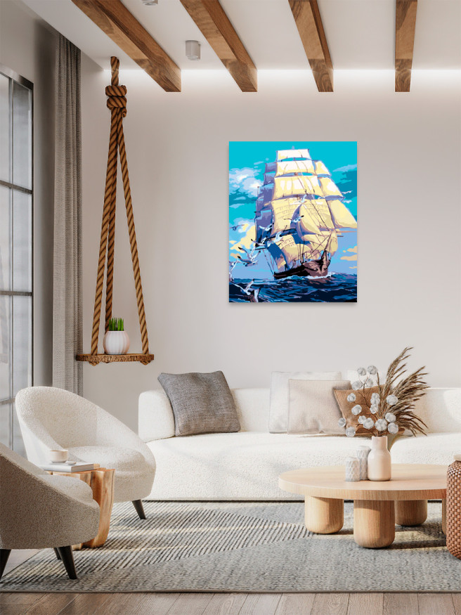 Raqamlar bo&amp;#039;yicha rasm &amp;quot;Oq kema&amp;quot;