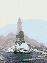 Raqamlar bo&#039;yicha rasm &quot;Tumandagi dengiz&quot;