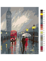 Картина по номерам &amp;quot;Пара в городе&amp;quot;