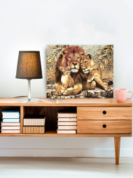 Raqamlar bo&#039;yicha rasm &quot;Arslon oilasi&quot;