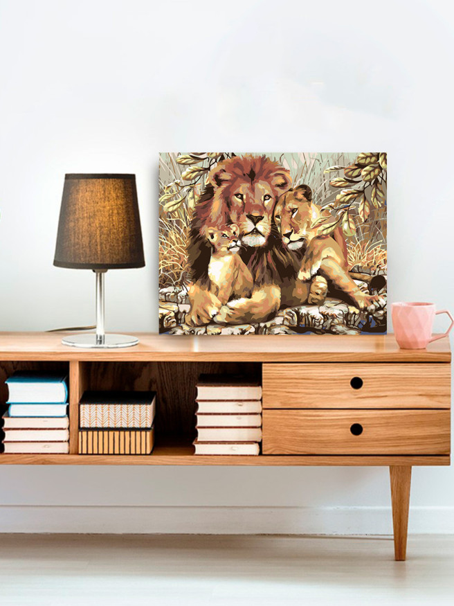 Raqamlar bo&amp;#039;yicha rasm &amp;quot;Arslon oilasi&amp;quot;