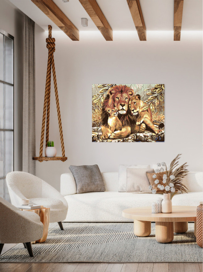 Raqamlar bo&amp;#039;yicha rasm &amp;quot;Arslon oilasi&amp;quot;