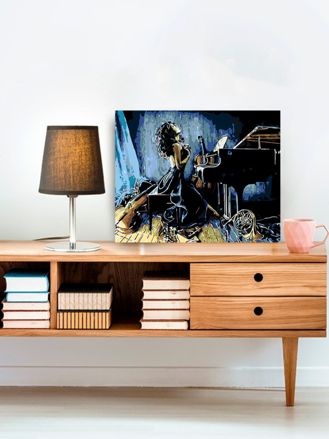 Картина по номерам &amp;quot;Девушка музыкант&amp;quot;