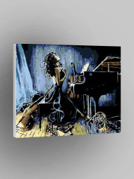 Картина по номерам "Девушка музыкант"