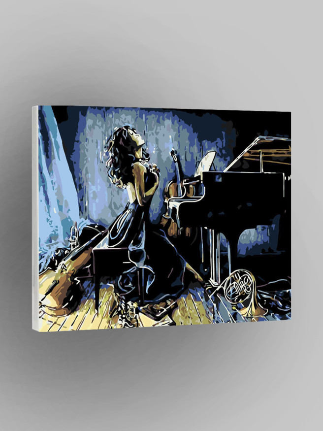 Картина по номерам &amp;quot;Девушка музыкант&amp;quot;