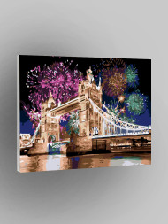 Картина по номерам &amp;quot;Фейерверк у моста&amp;quot;