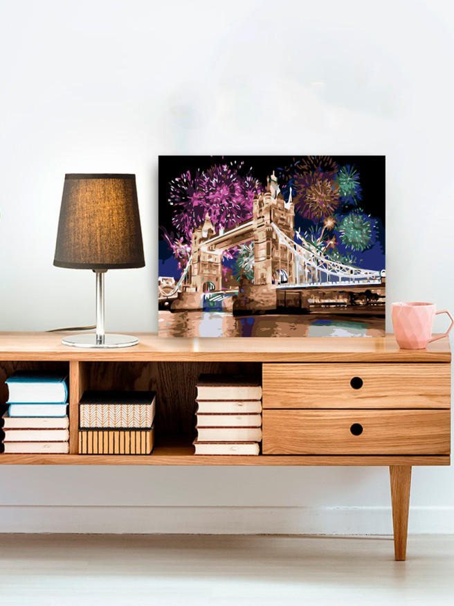 Картина по номерам &amp;quot;Фейерверк у моста&amp;quot;