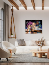 Картина по номерам &amp;quot;Фейерверк у моста&amp;quot;