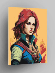 Картина по номерам &amp;quot;Красноволосая девушка&amp;quot;