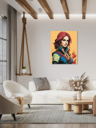 Картина по номерам &amp;quot;Красноволосая девушка&amp;quot;