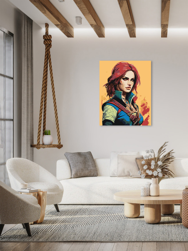 Картина по номерам &amp;quot;Красноволосая девушка&amp;quot;