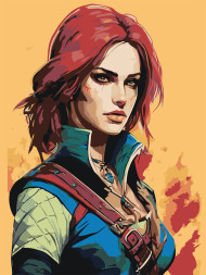 Картина по номерам &amp;quot;Красноволосая девушка&amp;quot;