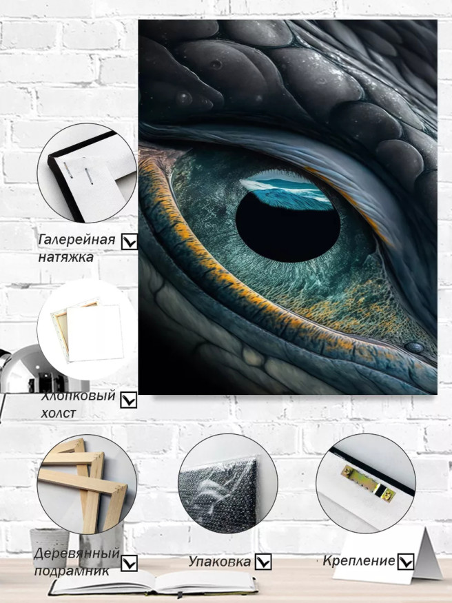 Постер на холсте &amp;quot;Взгляд дракона&amp;quot;
