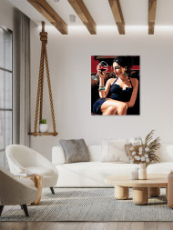 Картина по номерам &amp;quot;Девушка с бокалом вина&amp;quot;