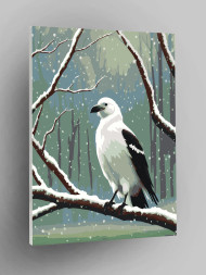 Raqamlar bo&#039;yicha rasm &quot;Chayqa shoxidagi&quot;