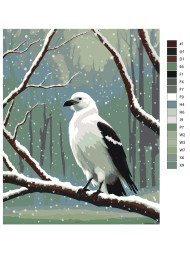 Raqamlar bo&#039;yicha rasm &quot;Chayqa shoxidagi&quot;